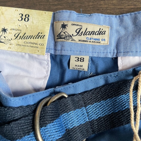 Islandia Clothing Co Men’s Shorts & D-Ring Belt - Picture 3 of 4